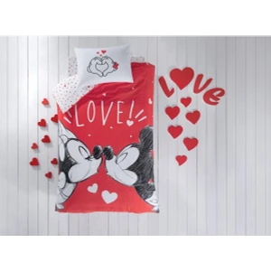 Disney Minnie Mickey Lovely Tek Kişilik Nevresim Takımı