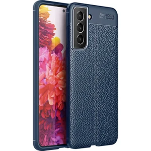 Case Street Casestreet Samsung Galaxy S22 Plus Kılıf Niss Silikon Deri Görünümlü Lacivert