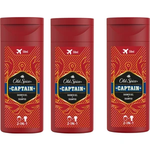 Old Spice Captain  Seyahat Boy Şampuan+Duş Jeli 50 Ml  X 3 Adet