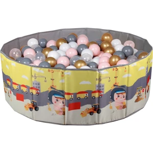 Baby Marine Katlanabilir Top Havuzu + 150 Adet 5 Renk Top - Sevimli Gri