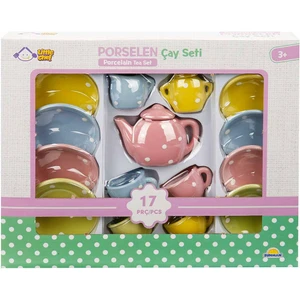 Little Chef Porselen Çay Takımı 17 Parça - Pauntiye Desenli