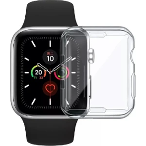 Apple Watch Uyumlu 1 2 3 4 5 6 Se Serisi ( 40MM ) 360 Tam Koruma Şeffaf Silikon Kılıf Premium Model