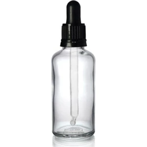 Şeffaf Cam Şişe 100 ml Cam Damlalıklı 10'lu