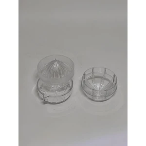 Mini 3 Parça Limon Suyu Sıkacağı Limonmatik Hazneli Kapaklı Limon Sıkacağı