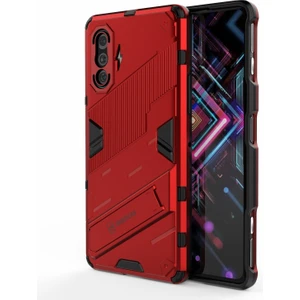 Xiaomi Redmi K40 Gaming Için Pc + Tpu Hibrit Telefon Kılıfı- Kırmızı (Yurt Dışından)