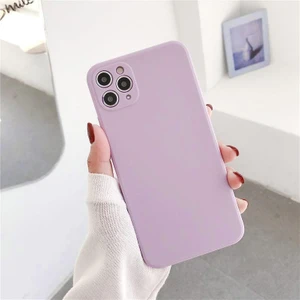 Apple iPhone 13 Pro Lansman Likid Silikon Kamera Korumalı Kılıf Lila