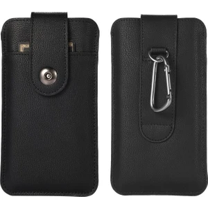 Apple iPhone 12 Mini Için Pu Deri Koruyucu Kart Yuvalı Kılıf 18.8 x 10.8 cm - Siyah (Yurt Dışından)