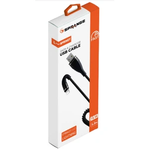 iPhone Uyumlu 3.1A Spiral Şarj ve Veri Kablosu 1.2 Metre -Sls