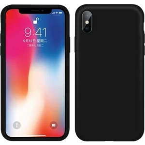 iPhone x / Xs Uyumlu Içi Kadife Lansman Silikon Kılıf Siyah