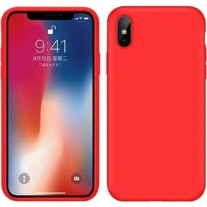 iPhone x / Xs Uyumlu Içi Kadife Lansman Silikon Kılıf Kırmızı