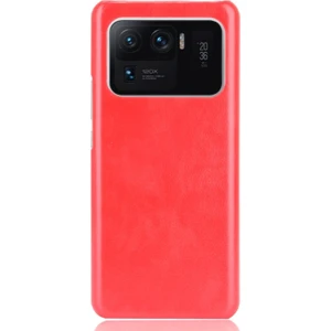 Xiaomi Mi 11 Ultra Için Litchi Doku Pc + Pu Deri Kaplamalı Telefon Kılıfı - Kırmızı (Yurt Dışından)