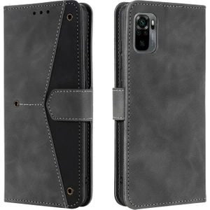 Xiaomi Poco M3 Pro 5g Için Deri Cüzdan Tasarımlı Telefon Koruyucu Kılıf - Gri (Yurt Dışından)