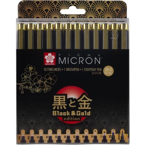Pigma Micron Black & Gold Edition Teknik Çizim Kalemi Seti 12'li
