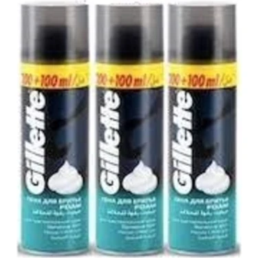 Gillette Tıraş Köpüğü Hassas Ciltler Için 300 ml  x 3