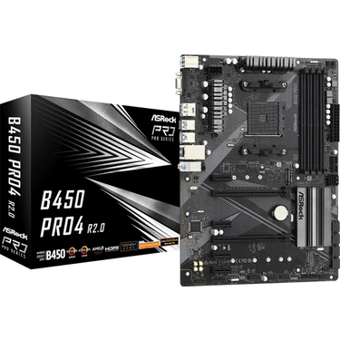 Asrock B450 Pro4 Rev2 AMD B450 3200MHz DDR4 Soket AM4 ATX Fiyatı