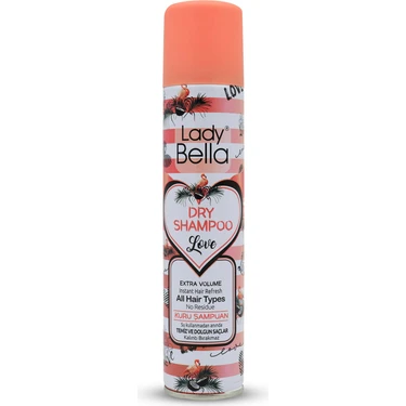 Lady Bella Kuru Şampuan Hacim Verici Etkiyle Tüm Saç Tiplerine Uygun 200 ml Kalıntı