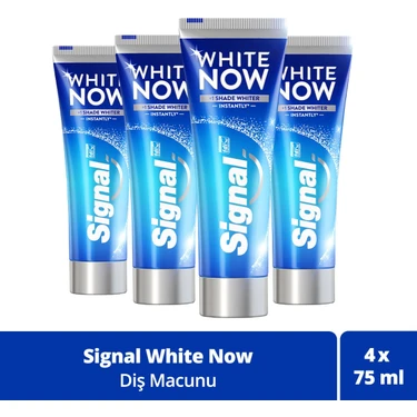 Signal Diş Macunu White Now Anında +1 Ton Beyaz Dişler 75 Ml X4