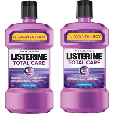 Listerine Total Care 1000 ml x 2 Ferah Nane Kokusuyla Çürük Koruması Sağlayan Ağız