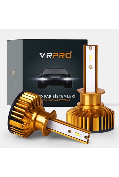 VRPRO F2 Mini Slim LED Xenon Far Ampulü Csp Çip | H7 | Gold