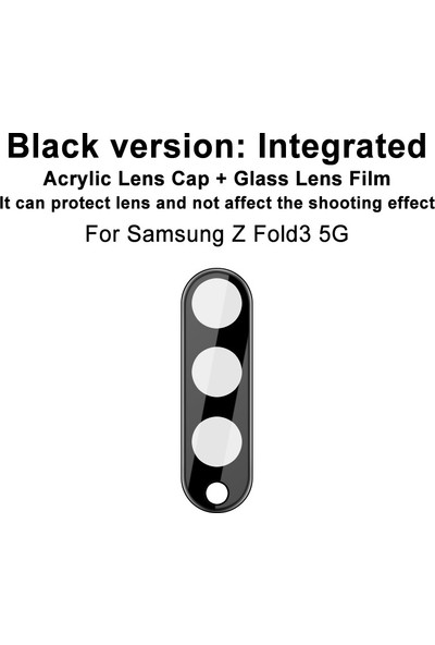 Imak Galaxy Z Flip3 5g Arka Kamera Için Lens Temperli Cam Filmi - Siyah (Yurt Dışından)