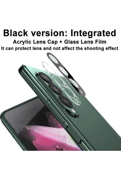 Imak Galaxy Z Flip3 5g Arka Kamera Için Lens Temperli Cam Filmi - Siyah (Yurt Dışından)