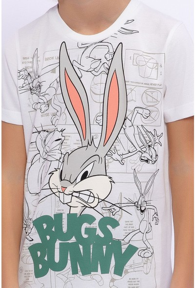 Bugs Bunny Krem Erkek Çocuk Kapri Takım