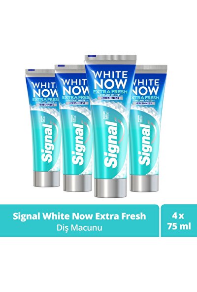 Signal White Now Diş Macunu Extra Fresh Anında Beyazlık Ve Ferahlık 75 Ml X4