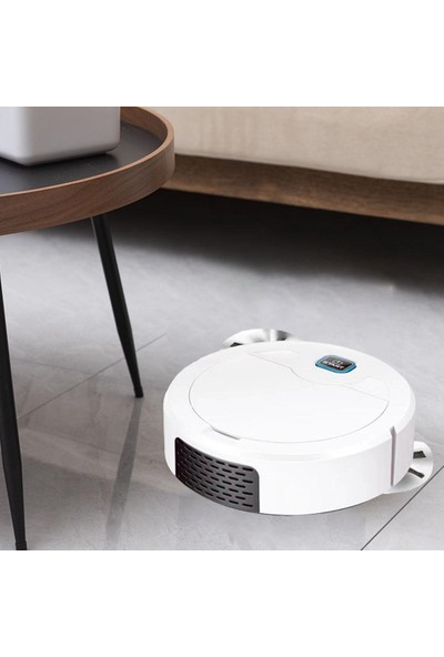 SunniMix Robot Vakum Akıllı Sessiz Temizleme Makinesi Zemin Süpürme Ev Beyaz (Yurt Dışından)