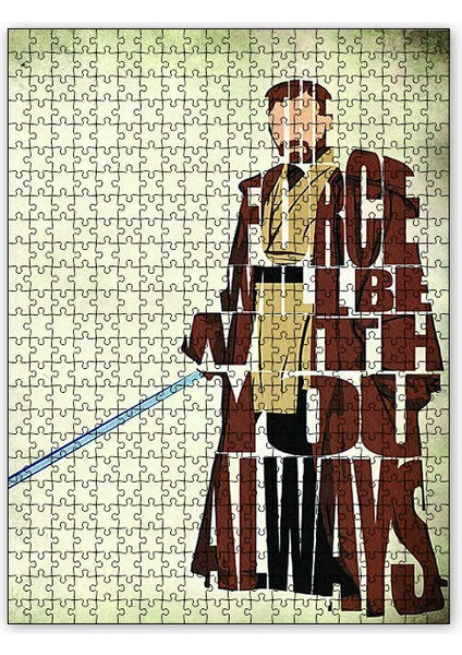 Star Wars Yazılı 120 Parça Puzzle Yapboz Mdf (Ahşap)