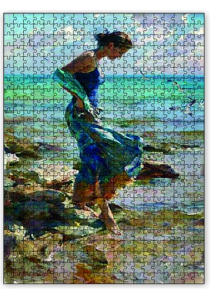 Deniz Martı Kadın 120 Parça Puzzle Yapboz Mdf (Ahşap)