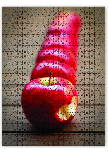 Elma Sıralı 255 Parça Puzzle Yapboz Mdf (Ahşap)