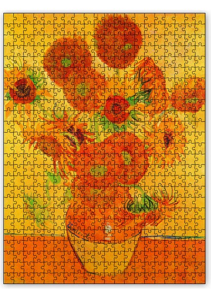 Aycicekleri Van Gogh 120 Parça Puzzle Yapboz Mdf (Ahşap)