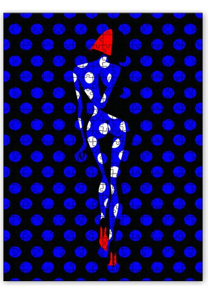 Puanlı Kadın 120 Parça Puzzle Yapboz Mdf (Ahşap)