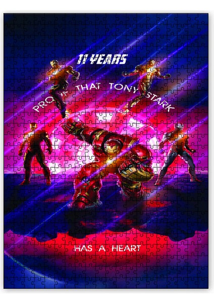 Hulkbuster Tribute Iron Man 120 Parça Puzzle Yapboz Mdf (Ahşap)