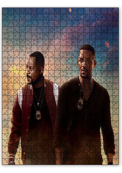 Bad Boys Willsmith ve Martin Lawrence 120 Parça Puzzle Yapboz Mdf (Ahşap)