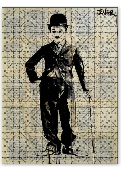 Charlie Chaplin ve Senaryolar 255 Parça Puzzle Yapboz Mdf (Ahşap)