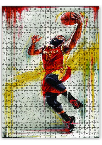James Harden Boyama 120 Parça Puzzle Yapboz Mdf (Ahşap)
