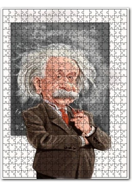 Alber Einstein Karatahta Karikatürize 255 Parça Puzzle Yapboz Mdf (Ahşap)