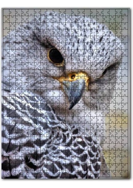 Gri Doğan Yakın Plan 120 Parça Puzzle Yapboz Mdf (Ahşap)