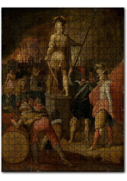 Fransız Ihtilalinde Sokak Savaşları Yağlıboya 1000 Parça Puzzle Yapboz Mdf (Ahşap)