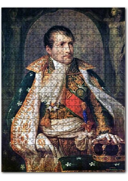 Napoleon Bonaparte Tahtta Tacı 120 Parça Puzzle Yapboz Mdf (Ahşap)