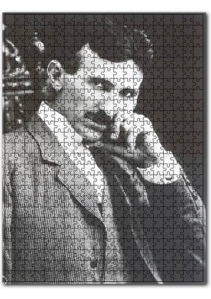 Nikola Tesla Koltukta Oturur Durumda Portresi 120 Parça Puzzle Yapboz Mdf (Ahşap)