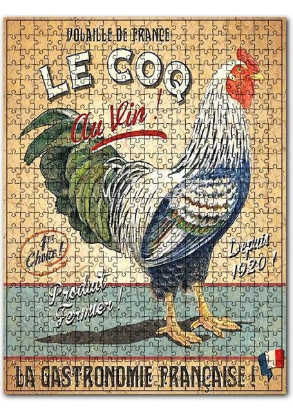 Afişte Horoz ve Gastronomi Ilanı Görseli 120 Parça Puzzle Yapboz Mdf (Ahşap)