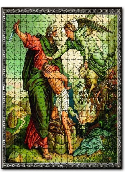 Hz Ibrahim'in Allaha Olan Inancı Görseli 120 Parça Puzzle Yapboz Mdf (Ahşap)