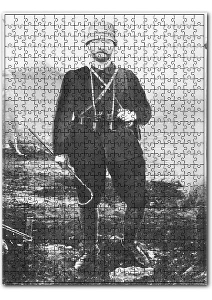Atatürk Trabslusgarp Cephesinde 120 Parça Puzzle Yapboz Mdf (Ahşap)
