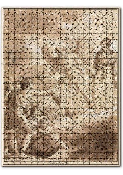Charles Abraham Chasselat Dan Alegori Isimli Görsel 1000 Parça Puzzle Yapboz Mdf (Ahşap)