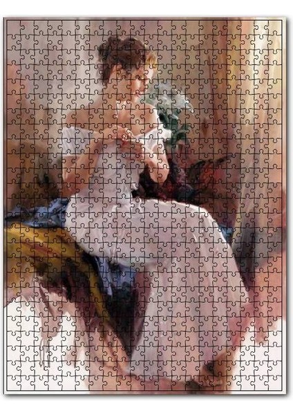 Francisco Ribera Gómeze Ait Yağlı Boya Kadın Resmi 255 Parça Puzzle Yapboz Mdf (Ahşap)
