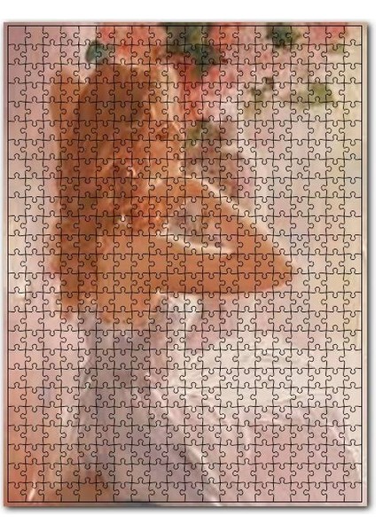 Sarı Gelin Vazo Çiçek Yağlı Boya Resmi 120 Parça Puzzle Yapboz Mdf (Ahşap)