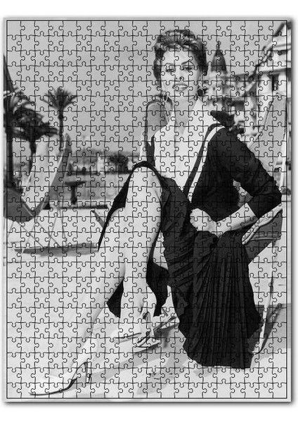 Sophia Loren 1955 120 Parça Puzzle Yapboz Mdf (Ahşap)