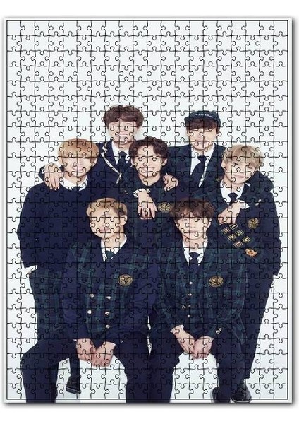 Bts Koreli Gençler Mutluluk Pozları 120 Parça Puzzle Yapboz Mdf (Ahşap)
